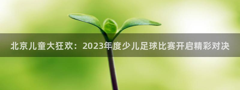 北京儿童大狂欢：2023年度少儿足球比赛开启精彩对决